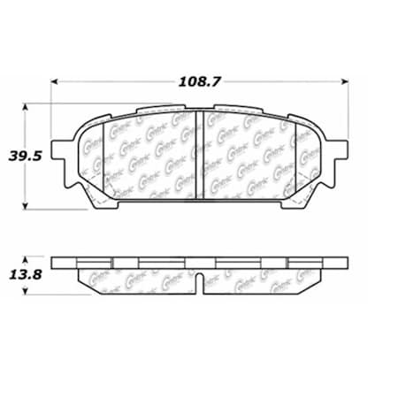 Centric Parts Posi-Quiet Ext. Wear Pad, 106.10040 106.10040